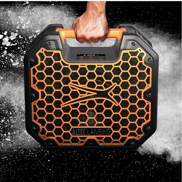 Altec Lansing Rugged Wireless Speaker - Black and Orange - Picture 4 of 10